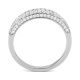 Anillo Media alianza de oro blanco de 18 Kt con diamantes de 1,10 a 3,10 ct