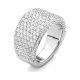 Anillo Media alianza de oro blanco de 18 Kt con diamantes de 1,10 a 3,10 ct