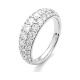 Anillo Media alianza de oro de 18 Kt con diamantes de 2,12 a 3,20 ct