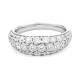 Anillo Media alianza de oro de 18 Kt con diamantes de 2,12 a 3,20 ct