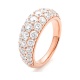 Anillo Media alianza de oro de 18 Kt con diamantes de 2,12 a 3,20 ct