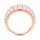 Anillo Media alianza de oro de 18 Kt con diamantes de 2,12 a 3,20 ct