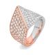 Anillo Pavé de oro de 18 Kt con diamantes de 3,31 ct