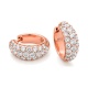 Pendientes Criollas de oro rosa de 18 Kt con diamantes de 1,85 ct
