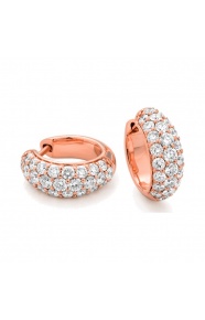Pendientes Criollas de oro rosa de 18 Kt con diamantes de 1,85 ct