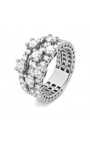 Anillo de oro blanco de 18 Kt con diamantes de 3,64 ct