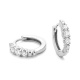 Pendientes Criollas de oro blanco de 18 Kt con diamantes de 0,41 a 0,68 ct