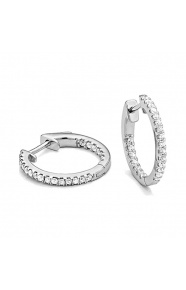 Pendientes Criollas de oro blanco de 18 Kt con diamantes de 0,33 a 2,25 ct