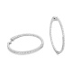 Pendientes Criollas de oro blanco de 18 Kt con diamantes de 0,33 a 2,25 ct