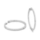 Pendientes Criollas de oro blanco de 18 Kt con diamantes de 0,33 a 2,25 ct