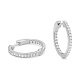 Pendientes Criollas de oro blanco de 18 Kt con diamantes de 0,60 ct