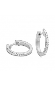 Pendientes Criollas de oro blanco de 18 Kt con diamantes de 0,18 a 0,94 ct