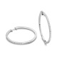 Pendientes Criollas de oro blanco de 18 Kt con diamantes de 0,18 a 0,94 ct