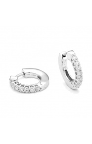Pendientes Criollas de oro blanco de 18 Kt con diamantes de 0,50 a 4,00 ct