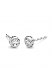Pendientes Dormilonas de oro blanco de 18 Kt con diamantes de 0,10 a 0,60 ct