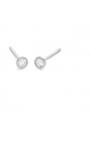 Pendientes Dormilonas de oro blanco de 18 Kt con diamantes de 0,25 a 1,06 ct