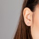 Pendientes Dormilonas de oro blanco de 18 Kt con diamantes de 0,25 a 1,06 ct