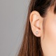 Pendientes Dormilonas de oro blanco de 18 Kt con diamantes de 0,25 a 1,06 ct