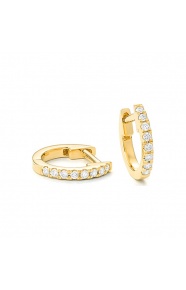 Pendientes Criollas de oro amarillo de 18 Kt con diamantes de 0,10 a 1,25 ct