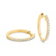 Pendientes Criollas de oro amarillo de 18 Kt con diamantes de 0,10 a 1,25 ct
