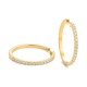 Pendientes Criollas de oro amarillo de 18 Kt con diamantes de 0,10 a 1,25 ct