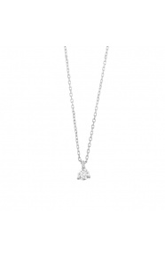 Colgante Solitario de oro blanco de 18 Kt con diamante de 0,05 a 0,83 ct