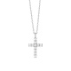 Colgante Cruz de oro blanco de 18 Kt con diamantes de 0,10 a 0,38 ct
