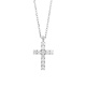 Colgante Cruz de oro blanco de 18 Kt con diamantes de 0,10 a 0,38 ct