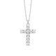 Colgante Cruz de oro blanco de 18 Kt con diamantes de 0,10 a 0,38 ct