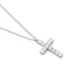 Colgante Cruz de oro blanco de 18 Kt con diamantes de 0,10 a 0,38 ct