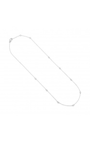 Collar Cadena con motivos de oro blanco de 18 Kt con diamantes de 0,16 ct