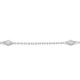 Collar Cadena con motivos de oro blanco de 18 Kt con diamantes de 0,16 ct