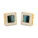 Pendientes de oro amarillo de 18 Kt con turmalina de 2,85 ct y diamantes de 3,88 ct