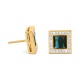 Pendientes de oro amarillo de 18 Kt con turmalina de 2,85 ct y diamantes de 3,88 ct