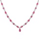 Collar de oro blanco de 18 Kt con espinelas de 16,35 ct y diamantes de 5,15 ct
