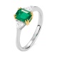 Anillo de oro de 18 Kt con esmeralda de 0,86 ct y diamantes de 0,29 ct