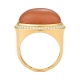 Anillo de oro de 18 Kt con piedra luna y diamantes de 0,30 ct