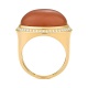 Anillo de oro de 18 Kt con piedra luna y diamantes de 0,30 ct