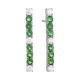 Pendientes Largos de oro blanco de 18 Kt con esmeraldas de 1,36 ct y diamantes de 0,75 ct