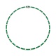 Collar Rivière de oro blanco de 18 Kt con esmeraldas de 11,89 ct y diamantes de 4,73 ct