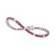 Pulsera Rivière de oro blanco de 18 Kt con rubí de 8,10 ct y diamantes de 1,10 ct