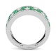 Anillo de oro blanco de 18 Kt con piedra de color y diamantes de 0,68 ct
