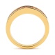 Anillo Media alianza de oro amarillo de 18 Kt con zafiro de 1,80 ct