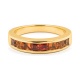 Anillo Media alianza de oro amarillo de 18 Kt con zafiro de 1,80 ct