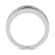 Anillo Media alianza de oro blanco de 18 Kt con zafiro de 1,80 ct