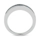 Anillo Media alianza de oro blanco de 18 Kt con zafiro de 1,80 ct