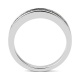 Anillo Media alianza de oro blanco de 18 Kt con zafiro de 1,50 ct