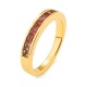 Anillo Media alianza de oro amarillo de 18 Kt con zafiro de 1,50 ct