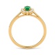 Anillo de oro amarillo de 18 Kt con esmeralda y diamantes