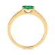 Anillo de oro amarillo de 18 Kt con esmeralda y diamantes de 0,06 ct